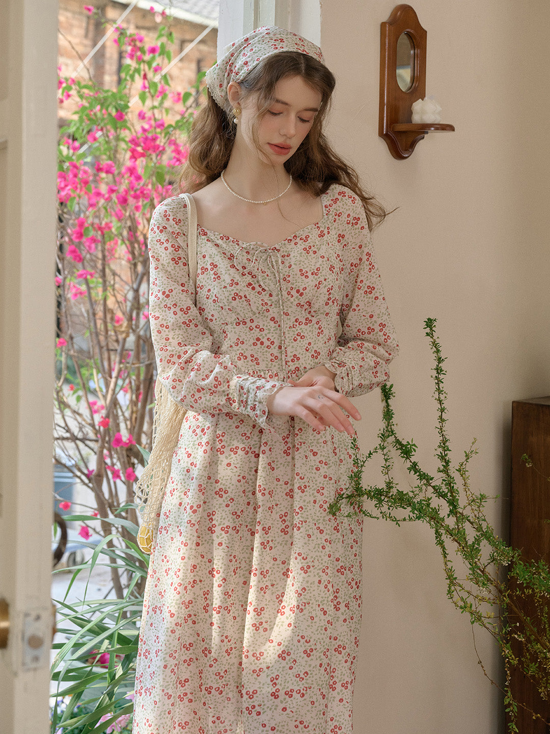 Valencia Square Neck Floral Dress