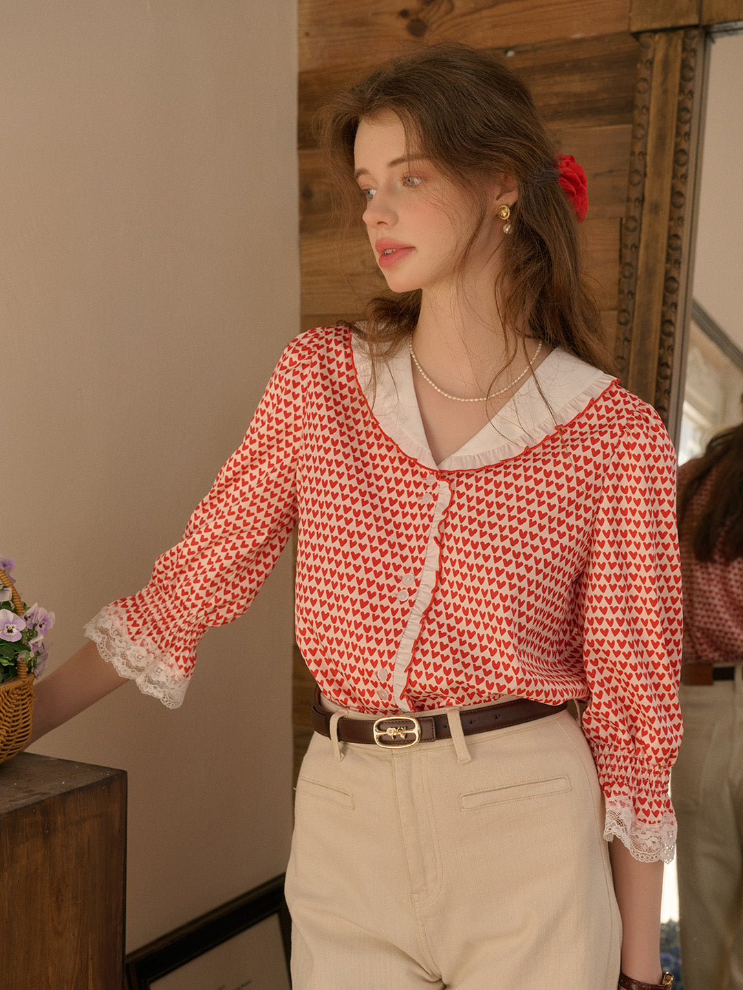 Yoyo V-Neck Heartcore Blouse