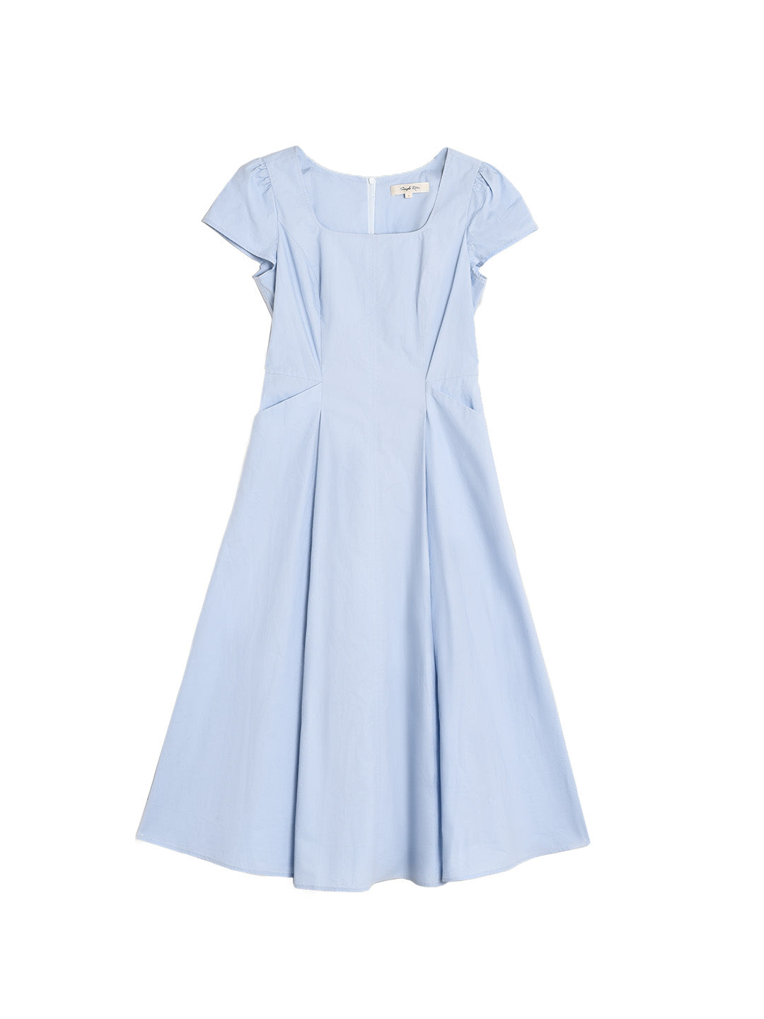 Elly Square Neck Cinched Waist Dress