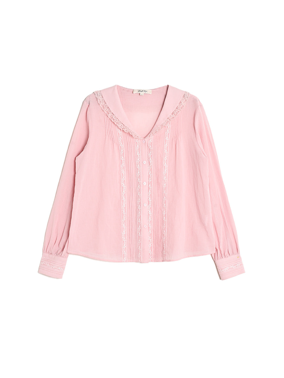 Waverly V-Neck Lace 100% Cotton Blouse