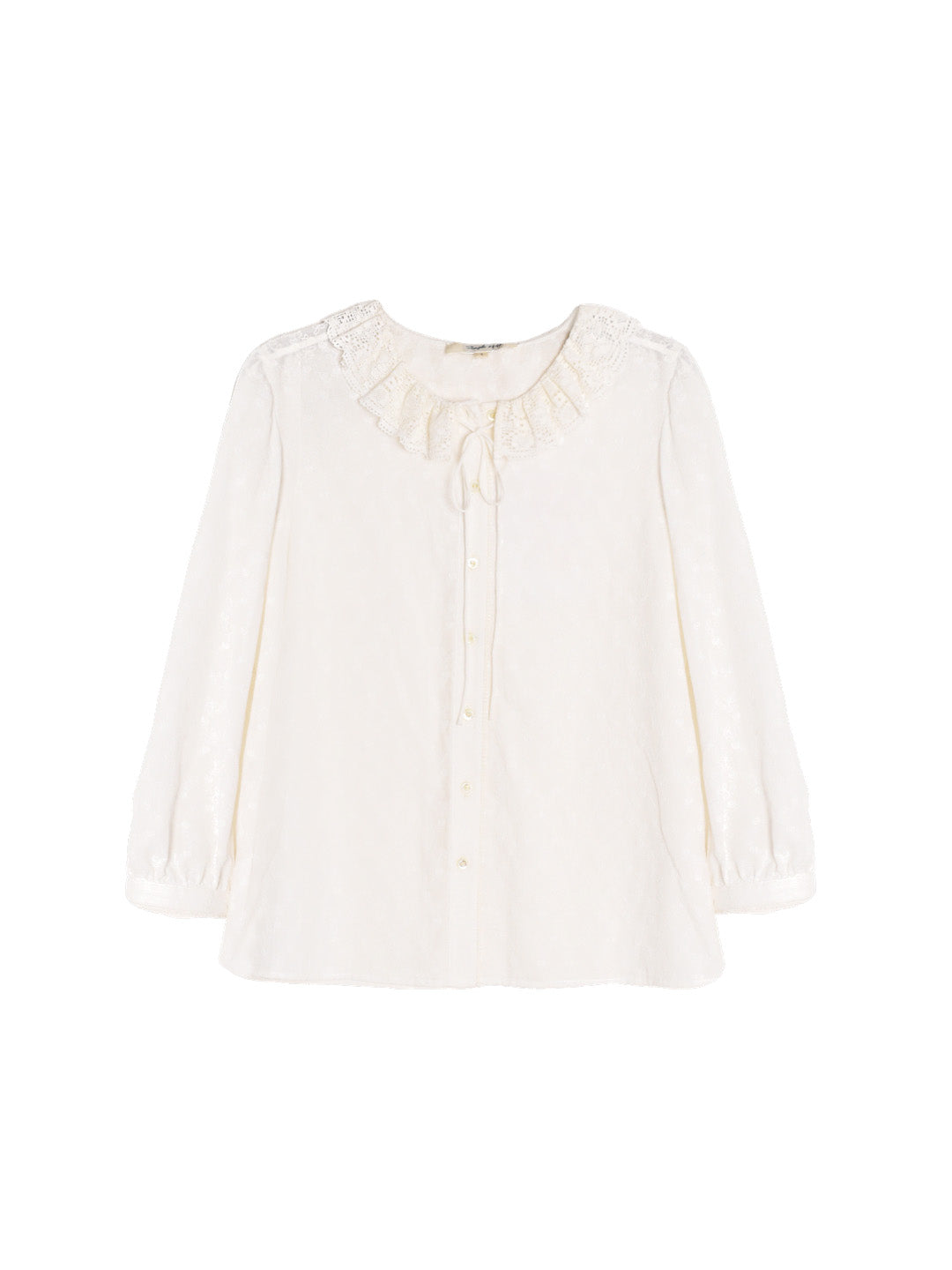 Renee Ruffle Collar 100% Cotton Blouse