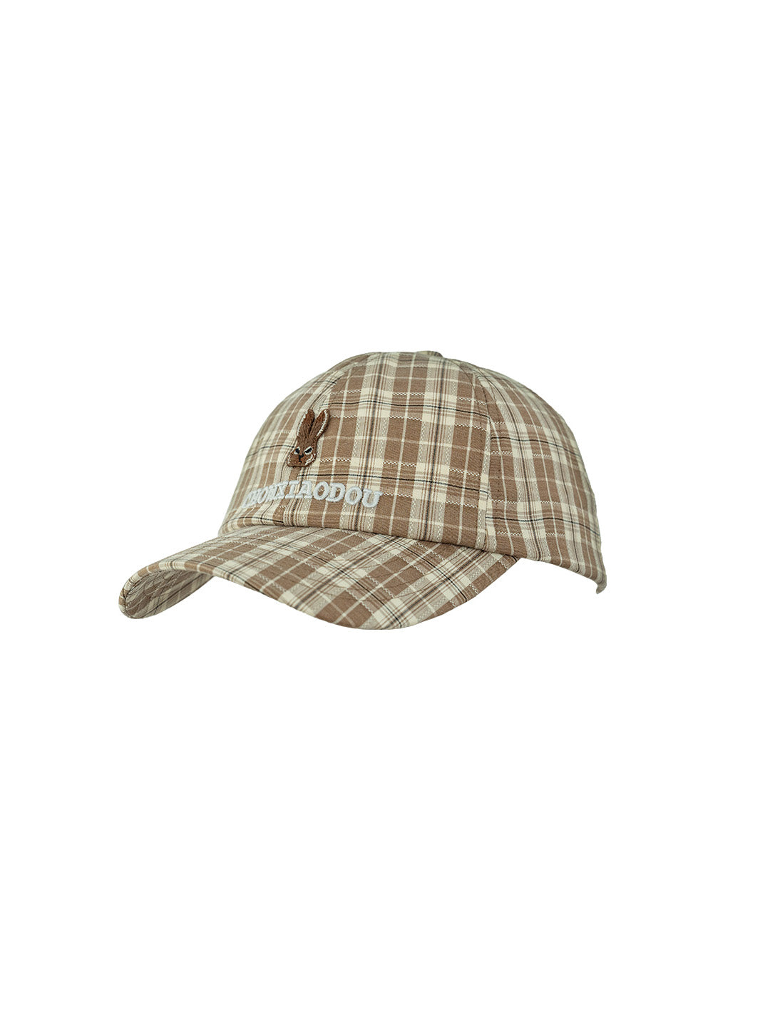 Chowxiaodou Embroidered Plaid Cap