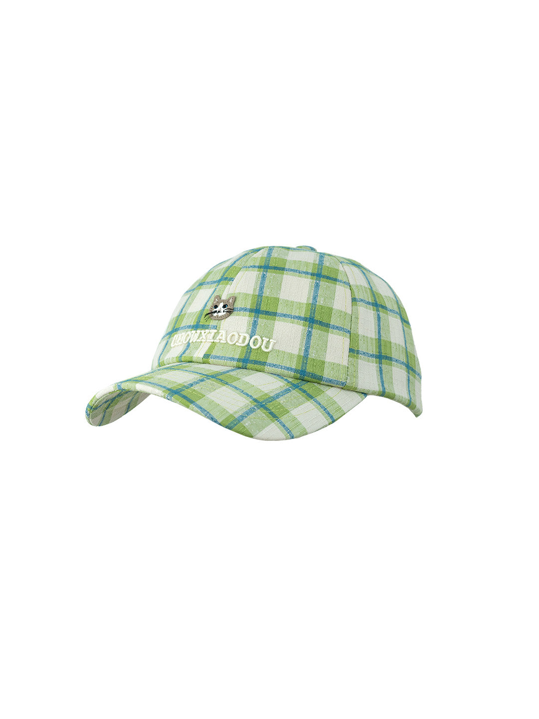 Chowxiaodou Embroidered Plaid Cap