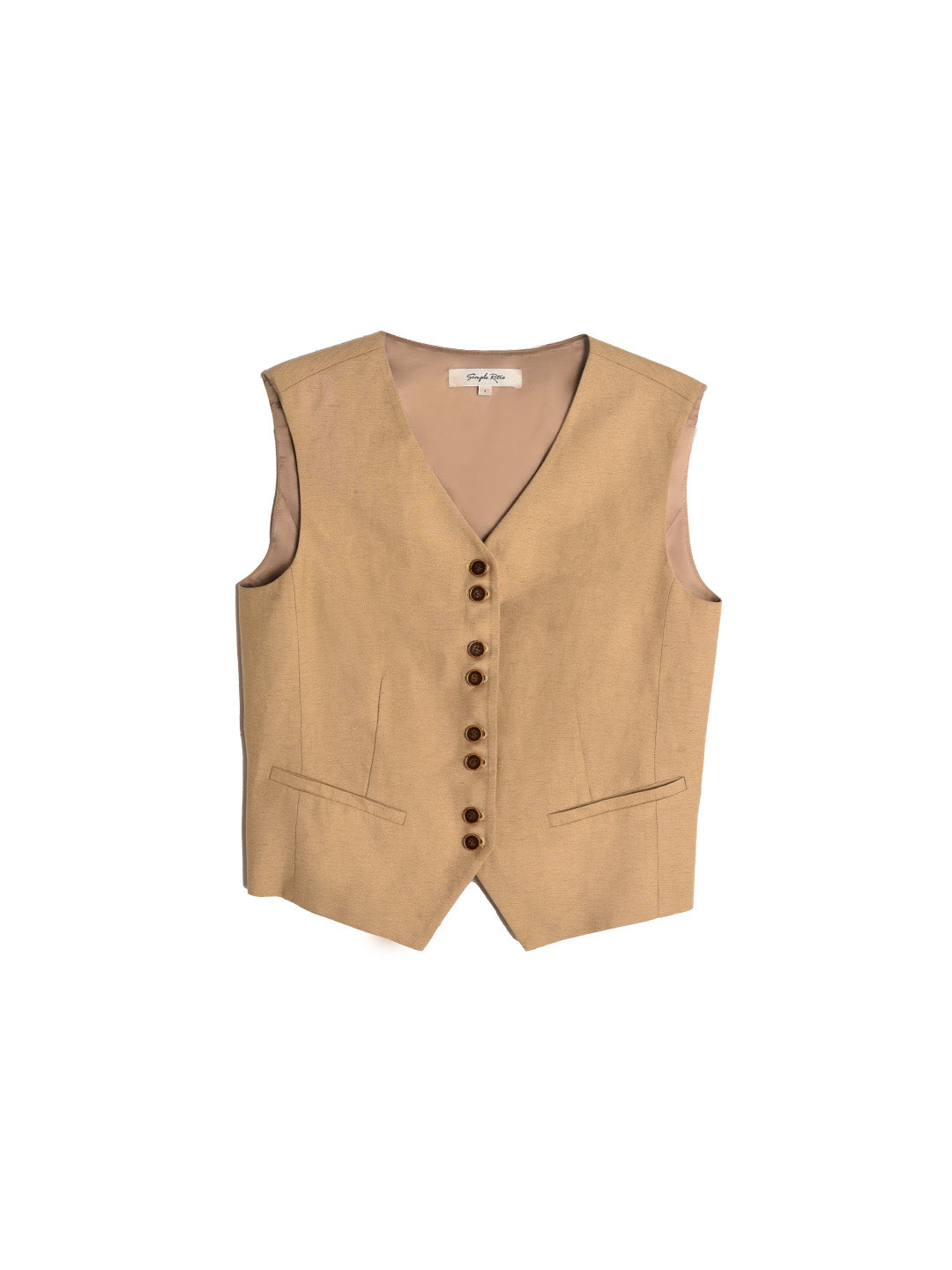 Maggie V-Neck Button Vest