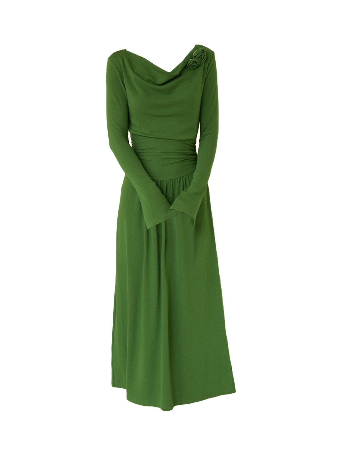 Gianna 3D Rose Dress - Green