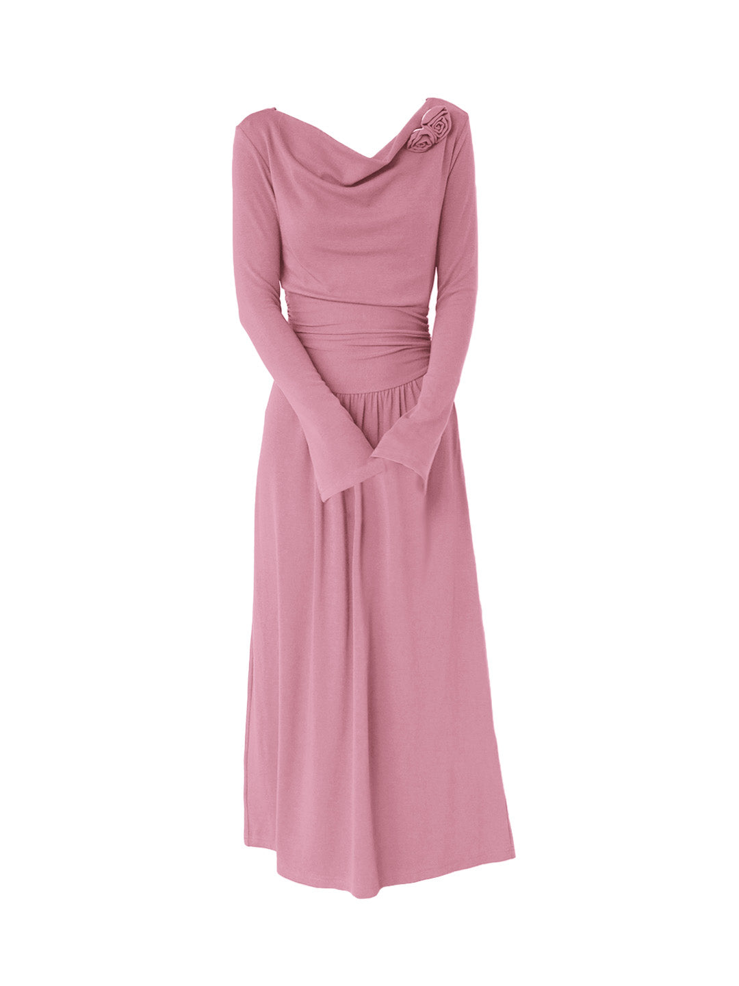 Gianna 3D Rose Dress - Pink