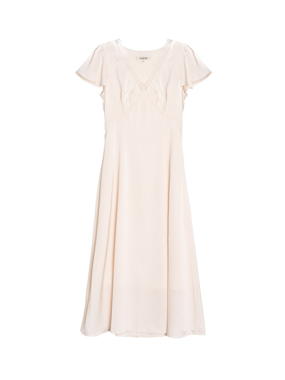 Noa V-Neck Lace Dress - White