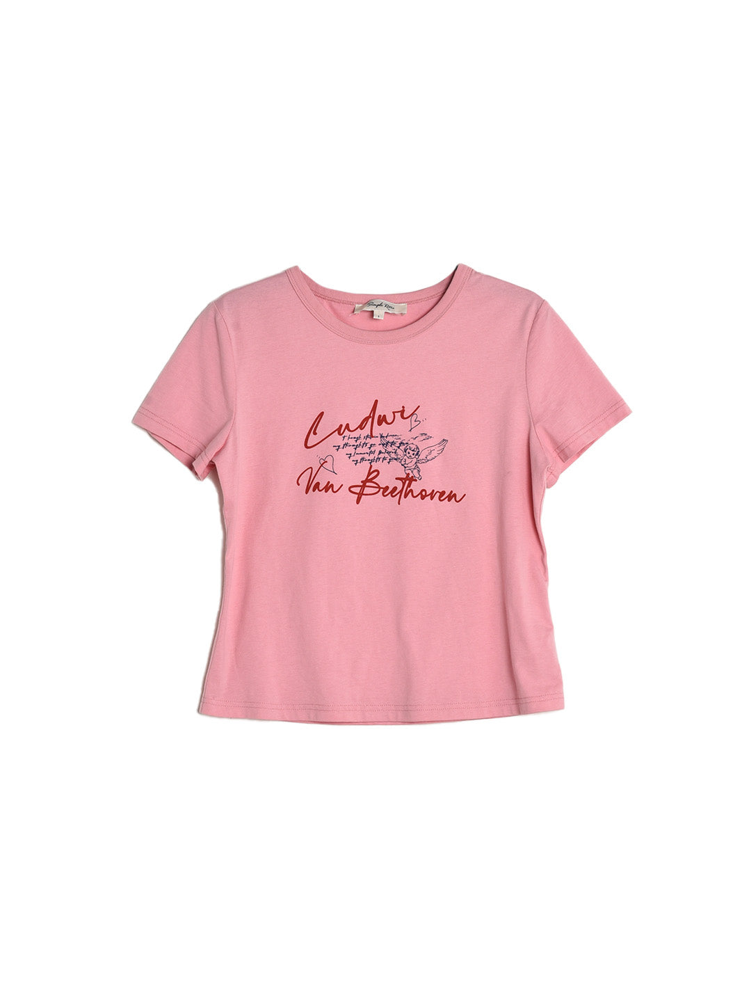 Greta Round Neck Cupid Cotton T-shirt