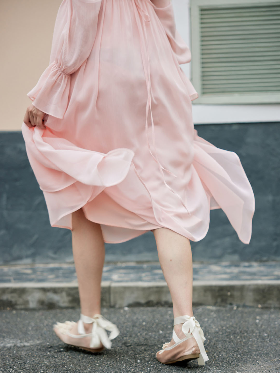 【Final Sale】Lakelyn Romantic Sweet Square Neck Pink Dress