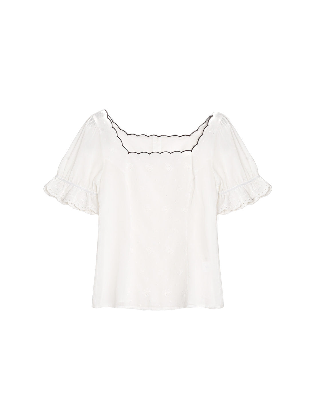 Willa Square Neck Reversible Cotton Blouse