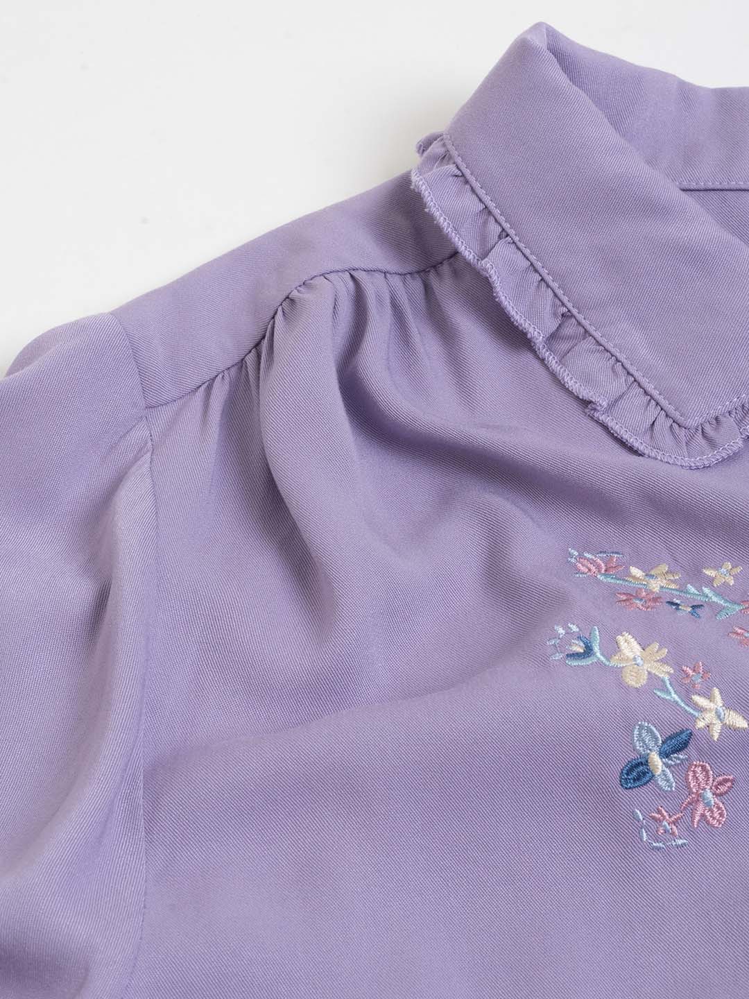 【Final Sale】Plus Size Alicia Floral Embroidery V-Neck Blouse