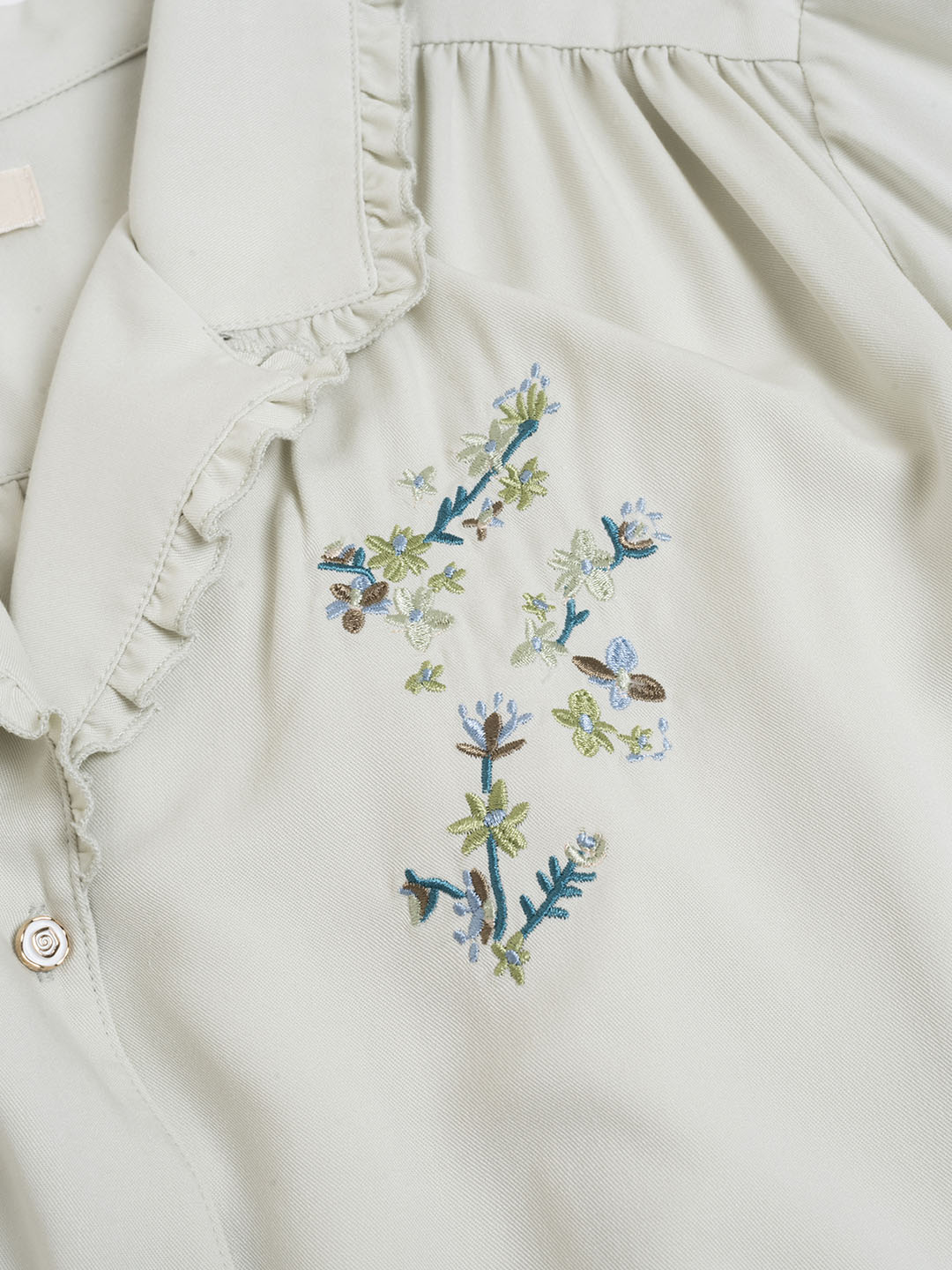 【Final Sale】Plus Size Alicia Floral Embroidery V-Neck Blouse