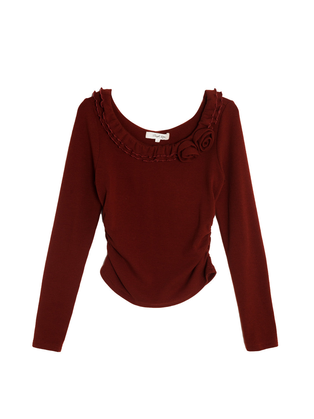 Ivy Elegant 3D Red Rose Top