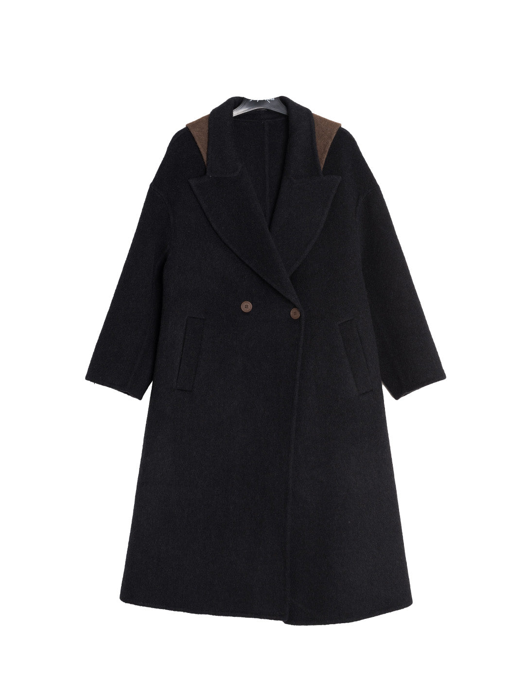 Opal Retro Fashion Notched Lapel Long Wool Coat