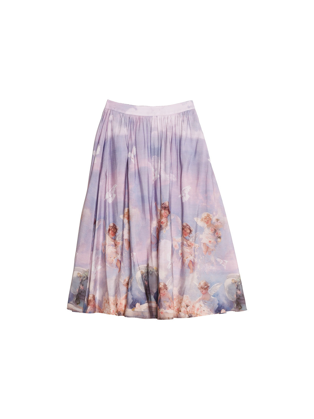 Willa Exclusive Custom Angel Print A Line Skirt