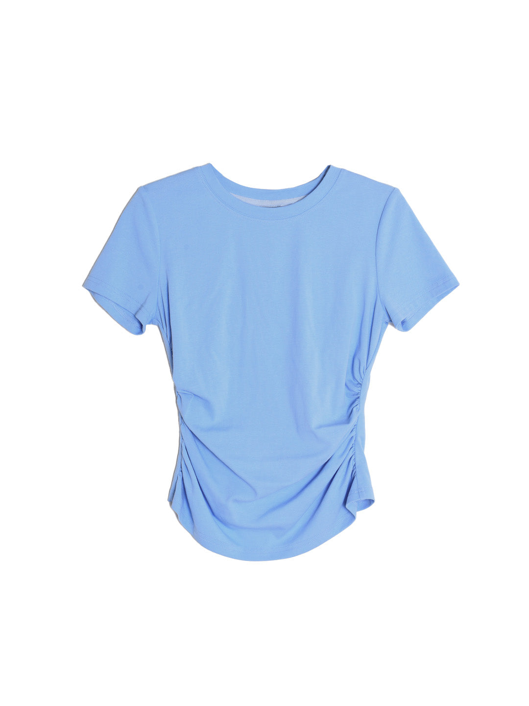 Stella Round Neck Cotton T-shirt - Blue