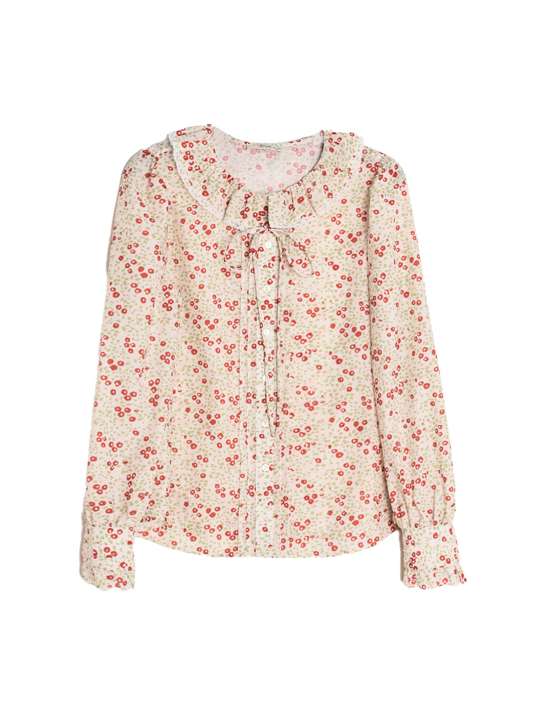 Gretchen Doll Collar  Floral Blouse