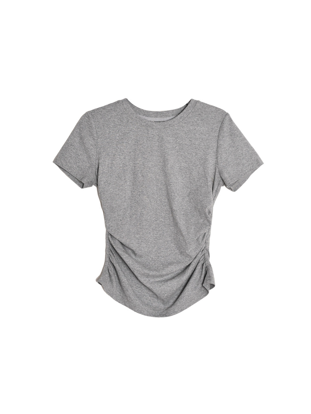 Stella Round Neck Cotton T-shirt - Gray