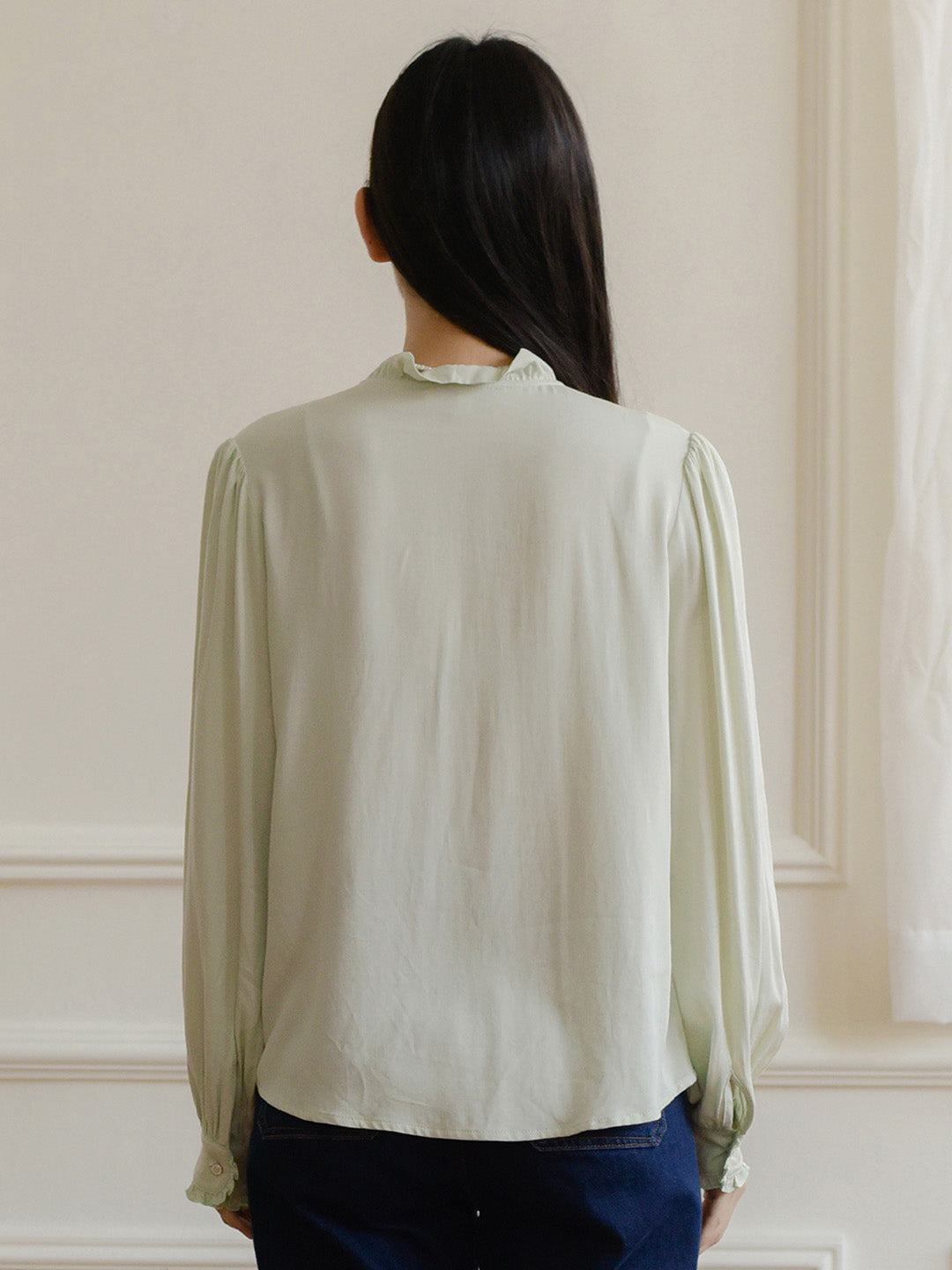 【Final Sale】Harper Stand Collar Lace Blouse