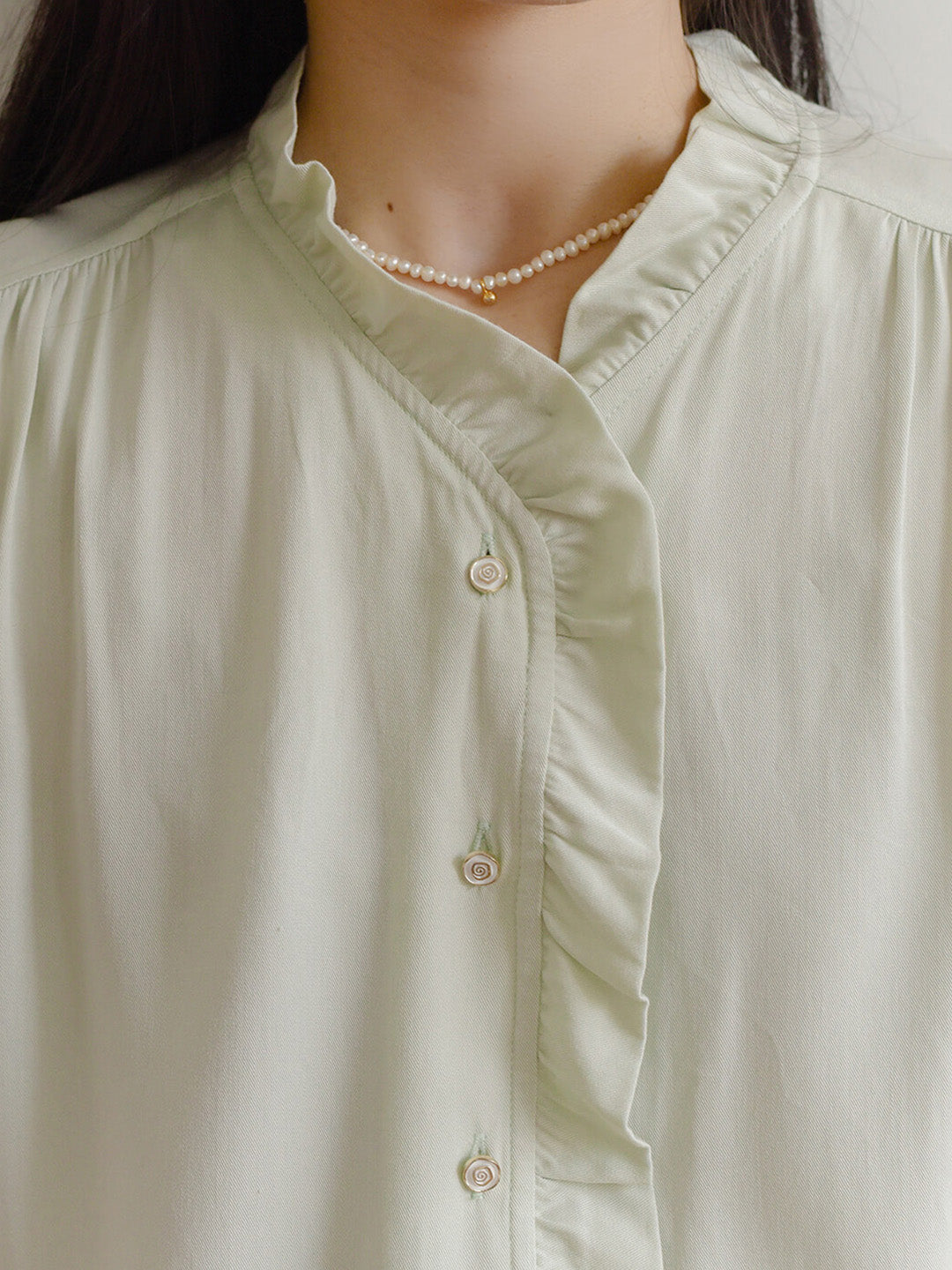 【Final Sale】Harper Stand Collar Lace Blouse