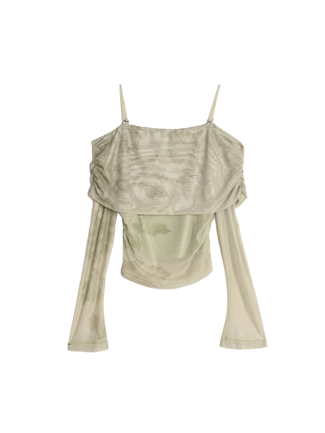 Freesia Off-shoulder Leaf Top