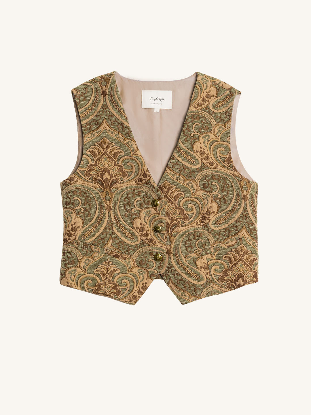 【Final Sale】Emmeline Vintage Court V Neck Vest