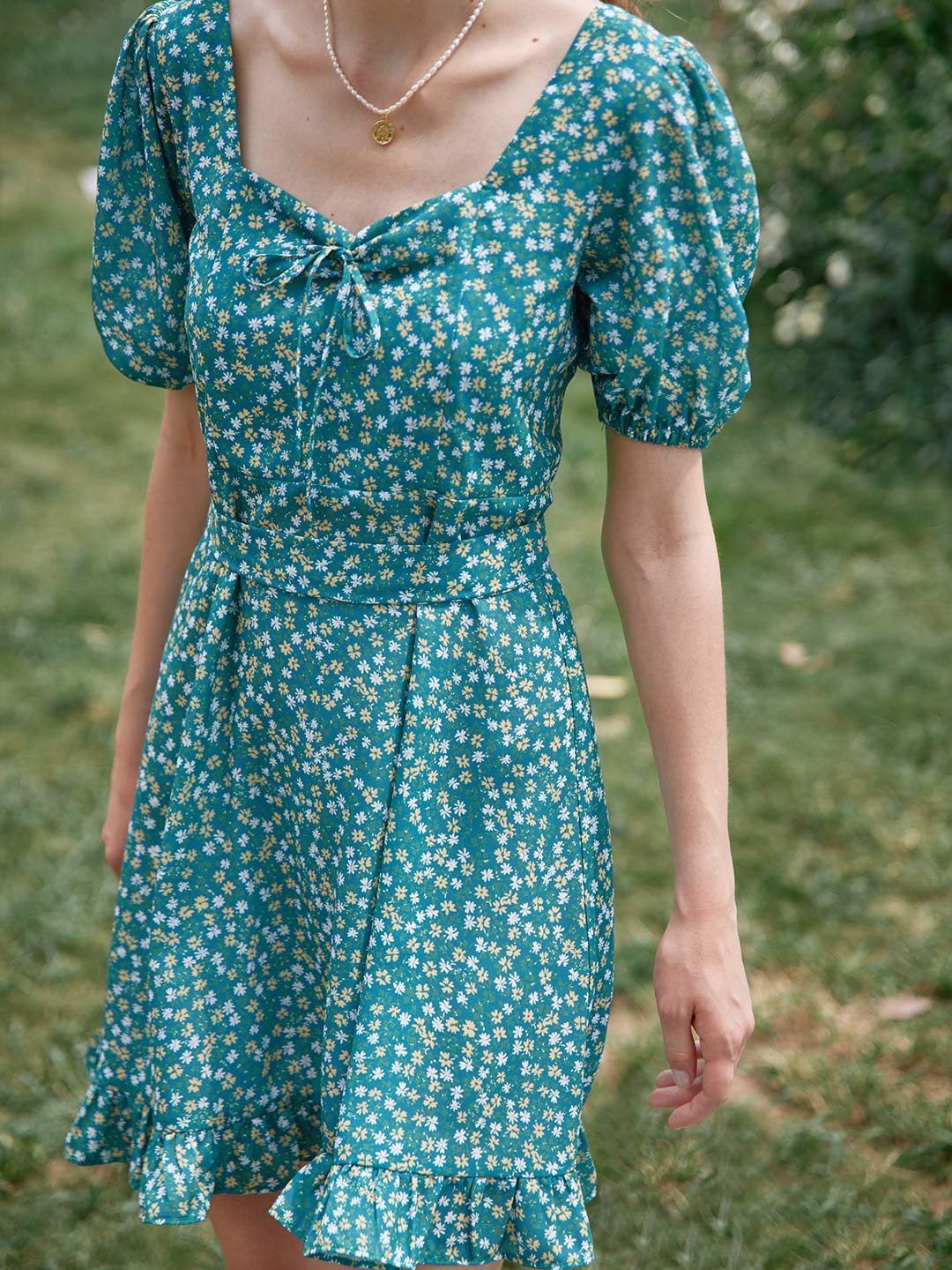 Juli Floral Mini Tea Dress