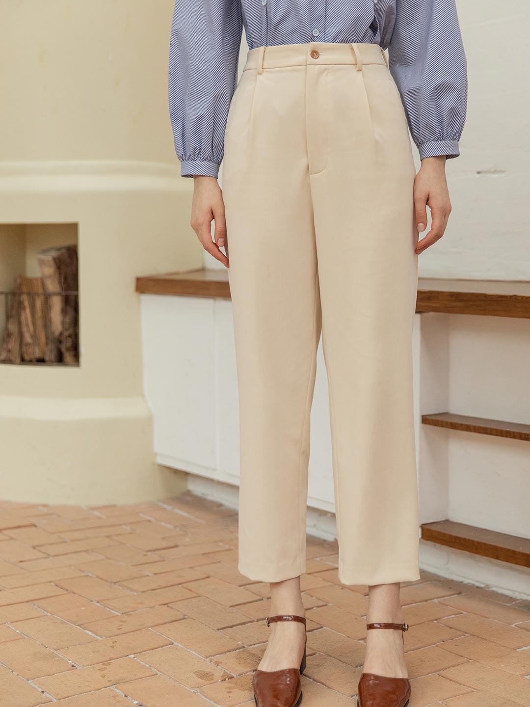 Nora Straight Suit Pants/Simple Retro/11241