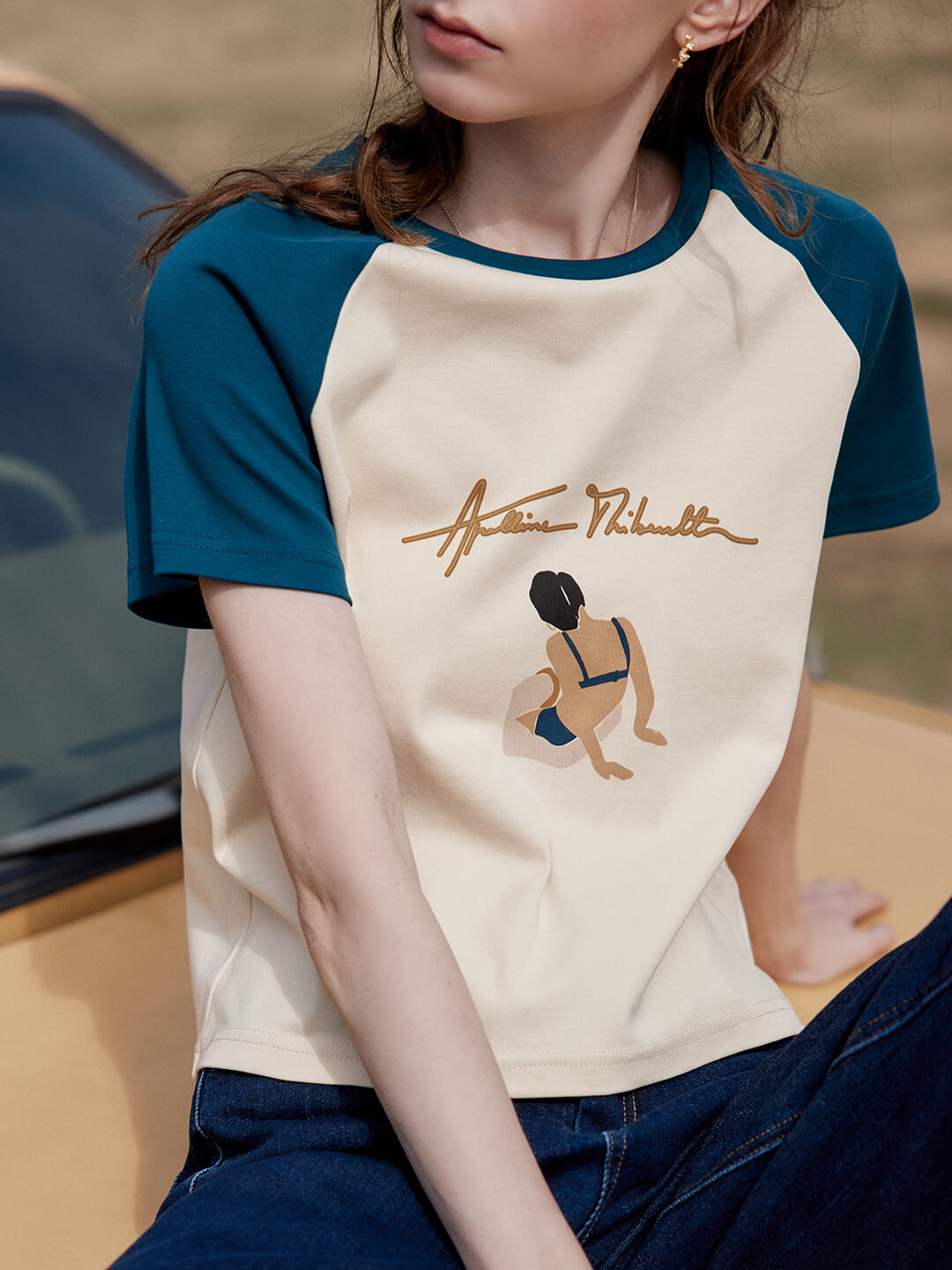 Apolline Women Power Inspired Graphic T-Shirt/Simple Retro/55166