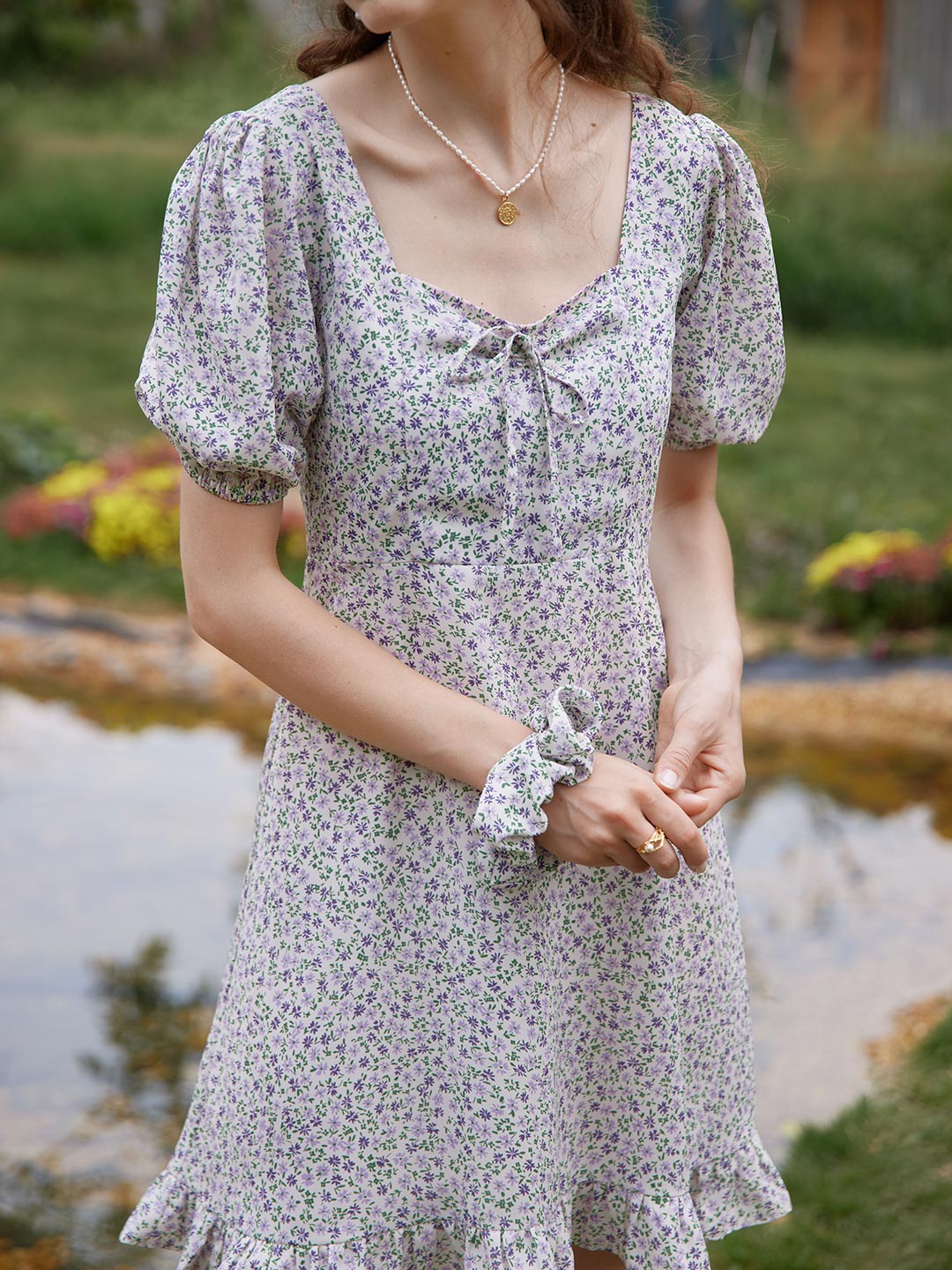 Juli Floral Mini Tea Dress