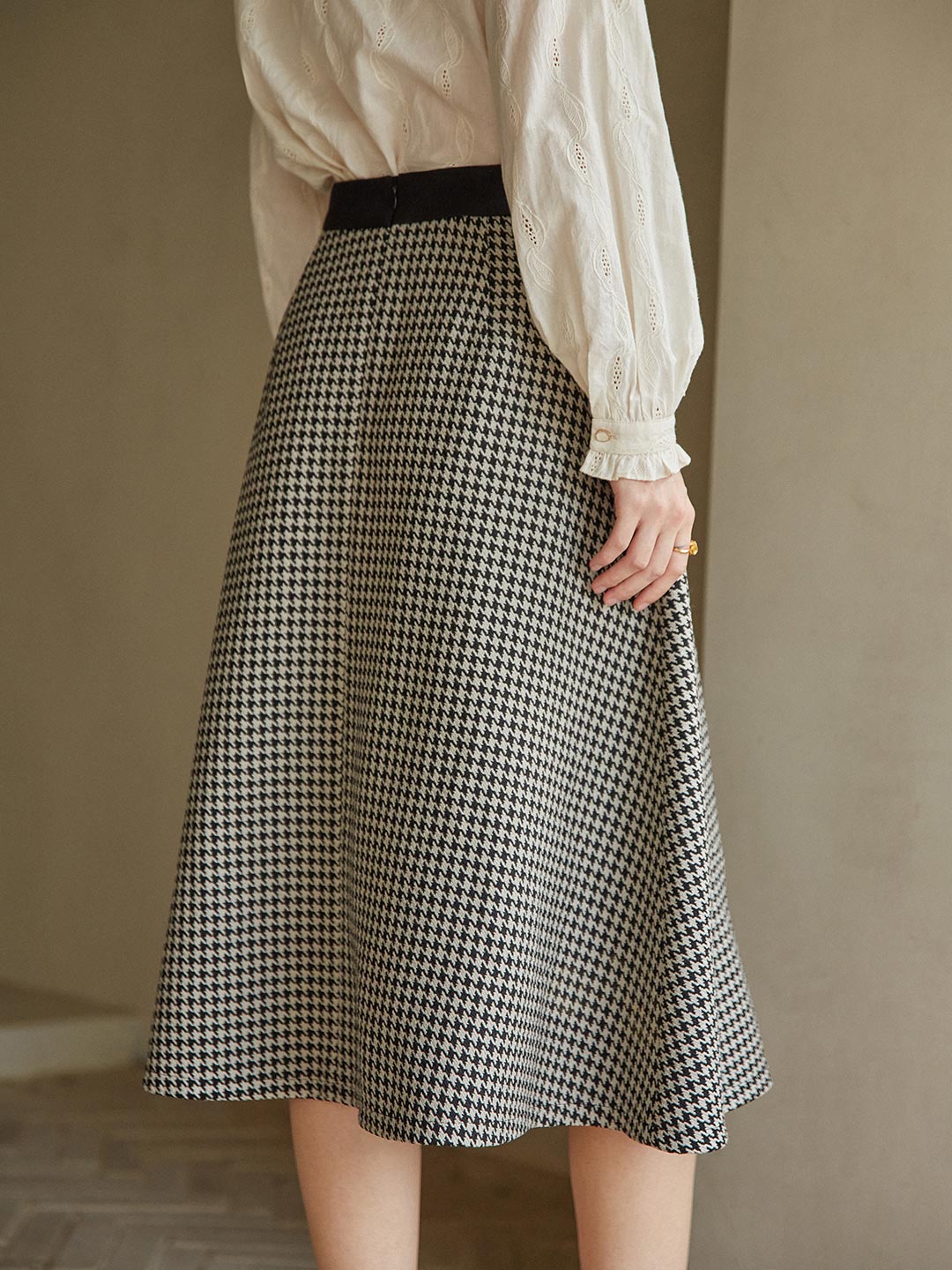 Dawn Houndstooth Skirt/Simple Retro/22145