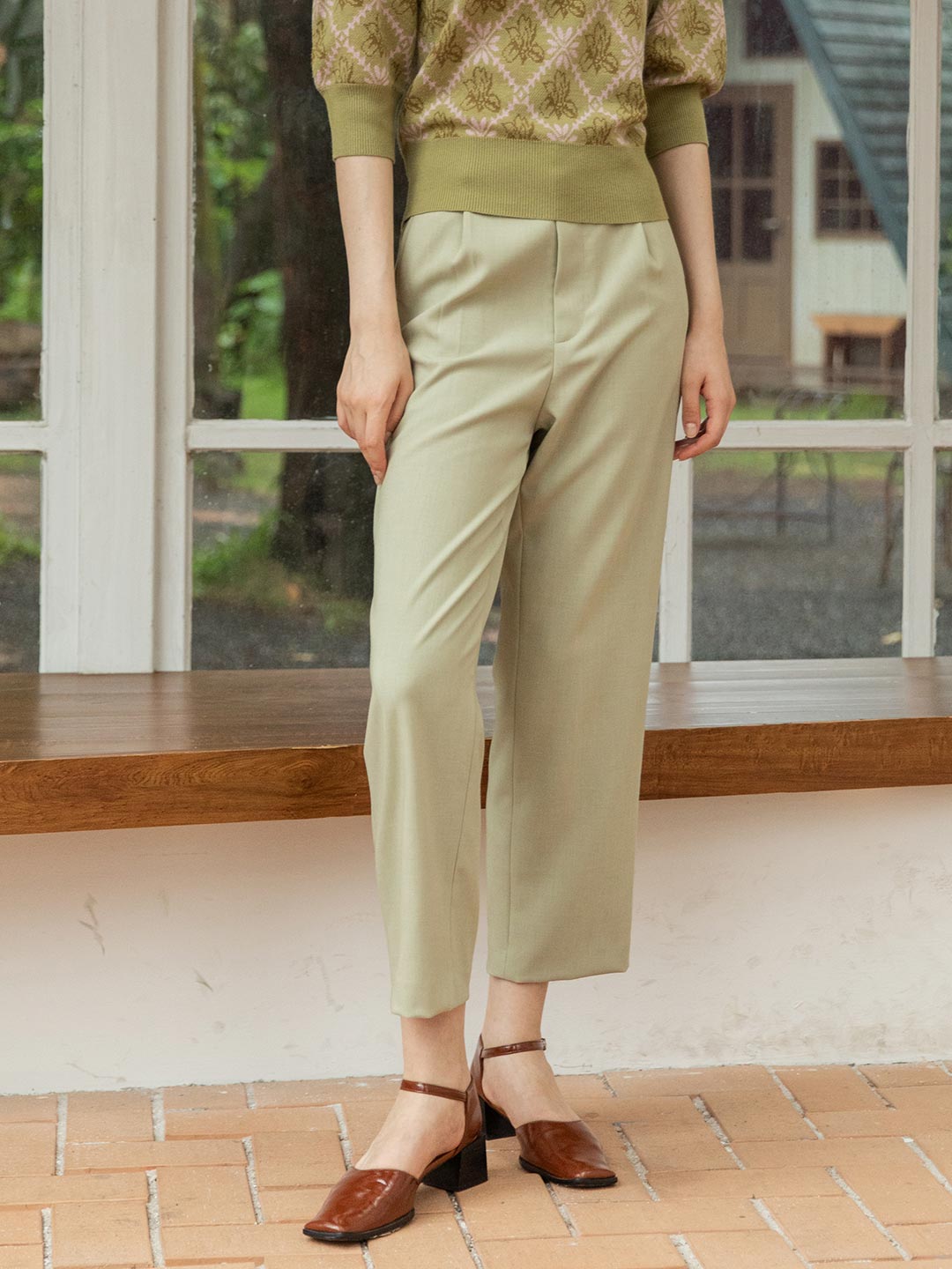 Nora Straight Suit Pants/Simple Retro/11241