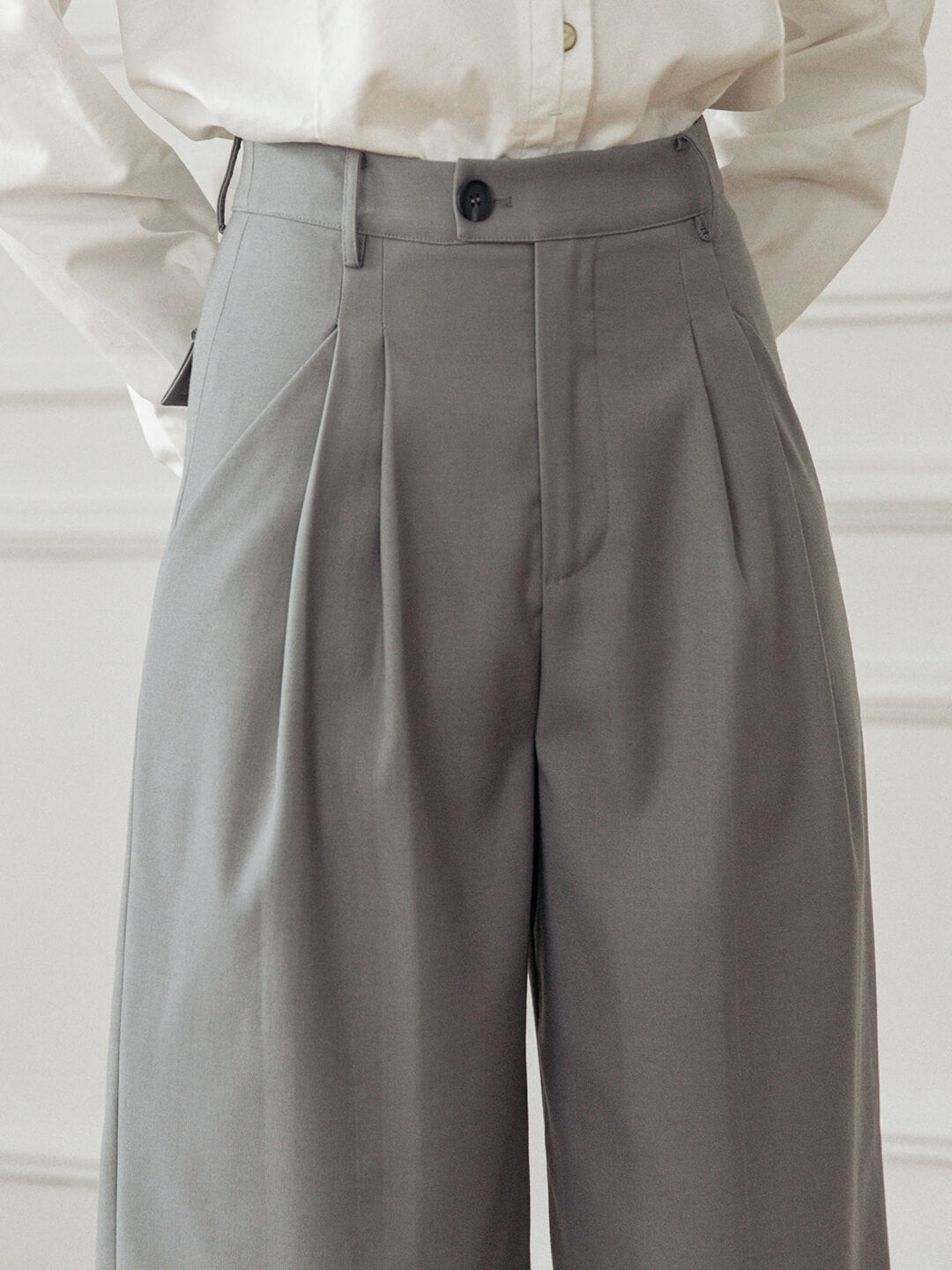 Leah High-waisted Straight Trousers/Simple Retro/11298