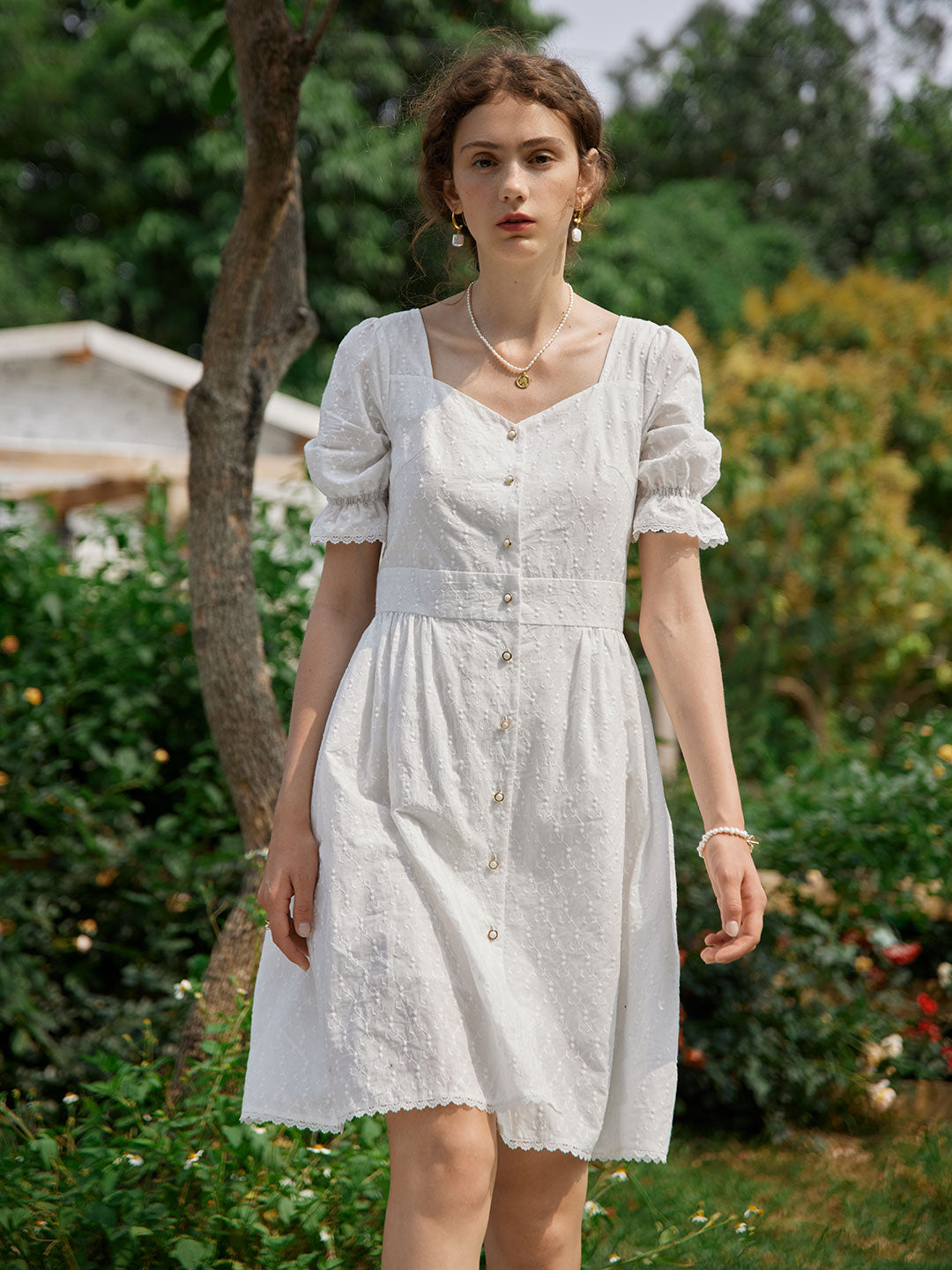 Vic 100% Cotton Embroidery Dress/Simple Retro/22168