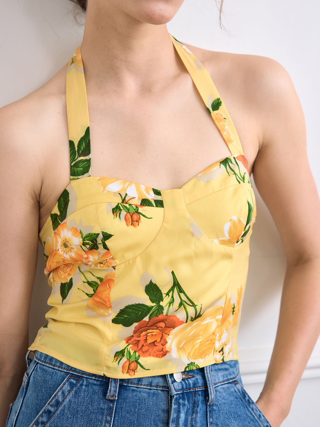 【Final Sale 】Faye Vintage Print Halter Top