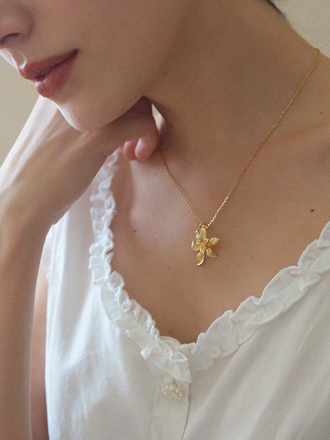 Iris Pearl Necklace/Simple Retro/33369