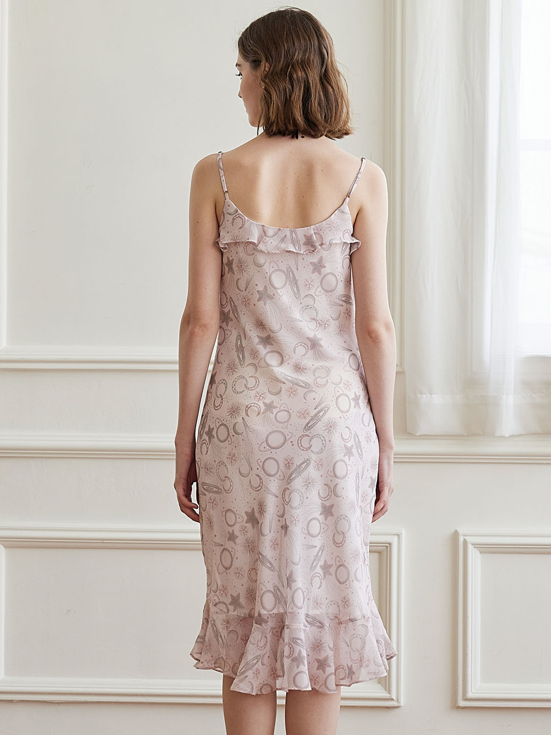 【Final Sale】Jemma Floral Print Ruffle Trim Cami Dress