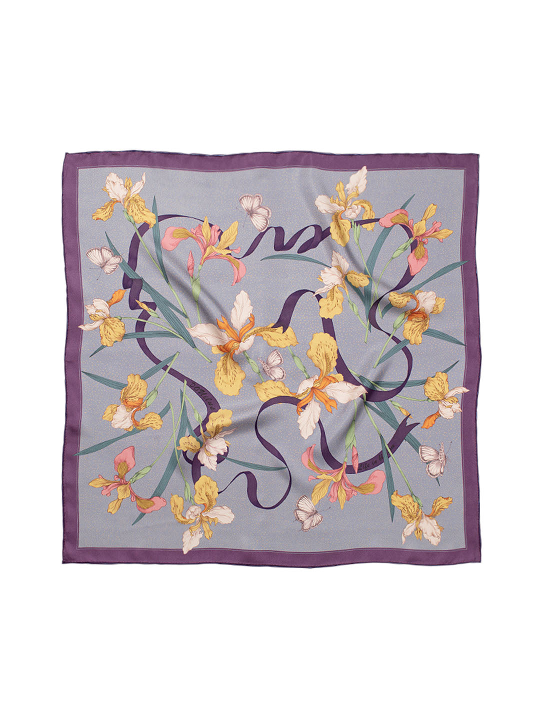 Chowxiaodou 16 Momme Iris Silk Twill Small Square Scarf 65*65