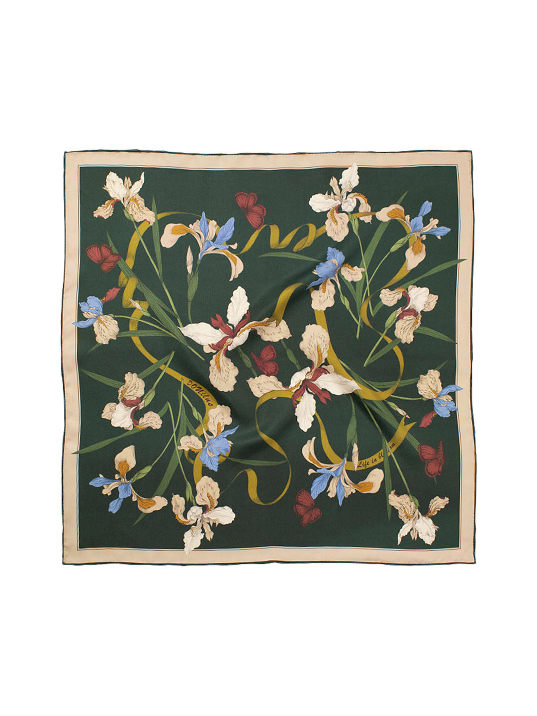 Chowxiaodou 16 Momme Iris Silk Twill Small Square Scarf 65*65