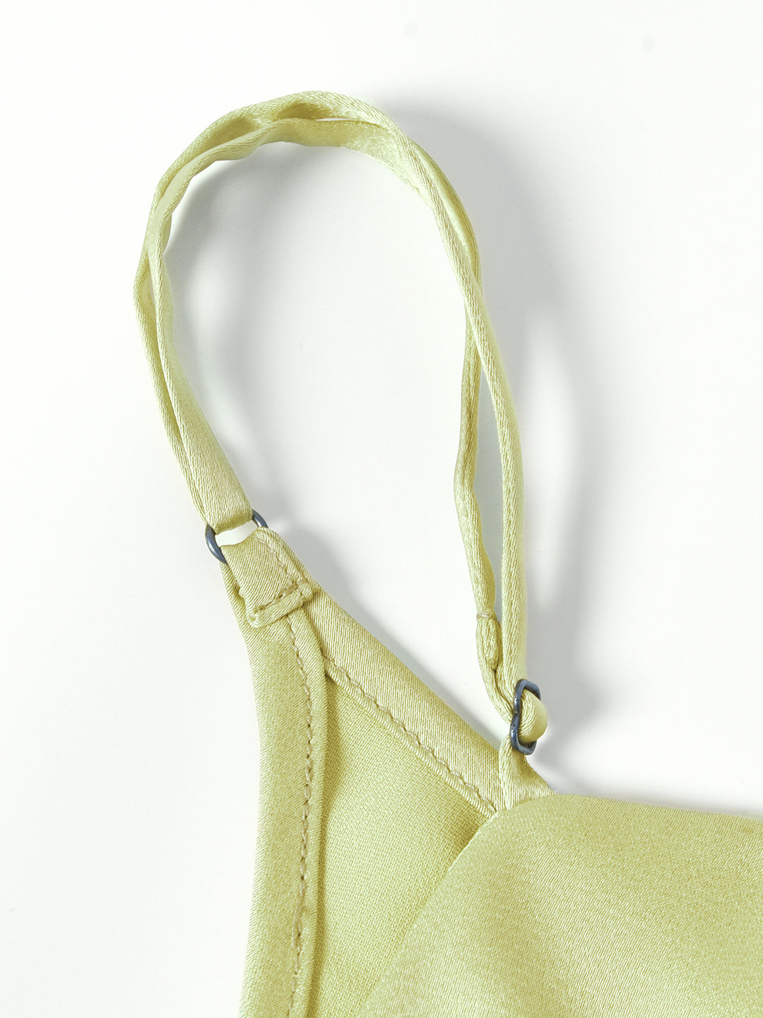 Kristin French V-Neck Slip Yellow-green Dress