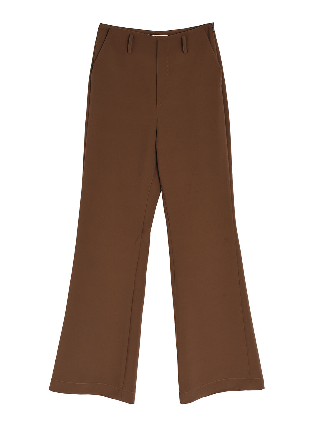 Novah High-waisted Bell-bottomed Caramel Trousers/Simple Retro/11306