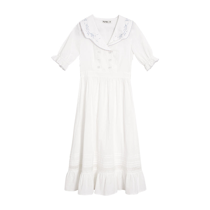 Victoria 100% Cotton Midi Dress