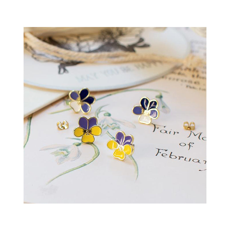 Chowxiaodou Pansy Earrings