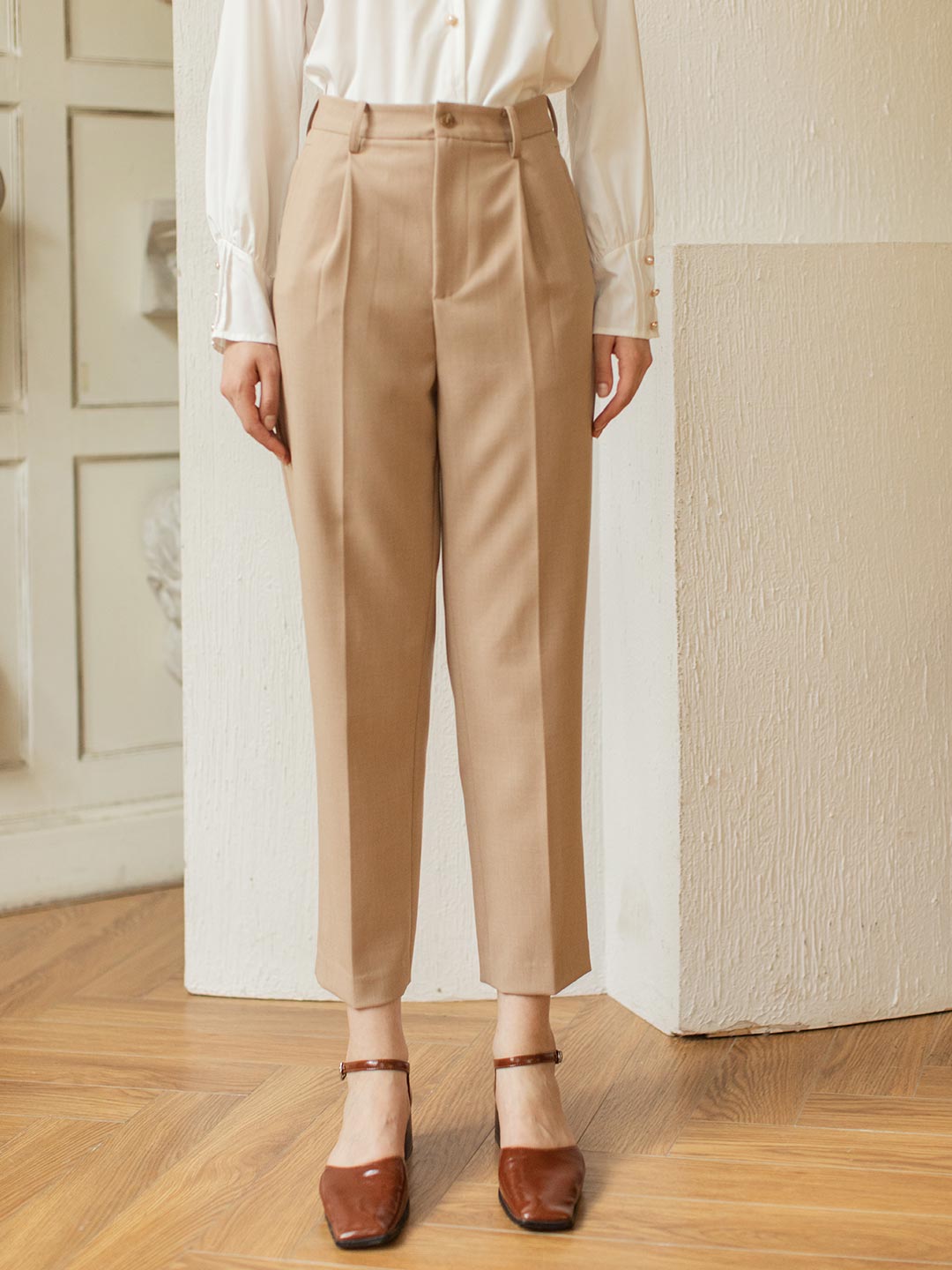 Nora Straight Suit Pants/Simple Retro/11241