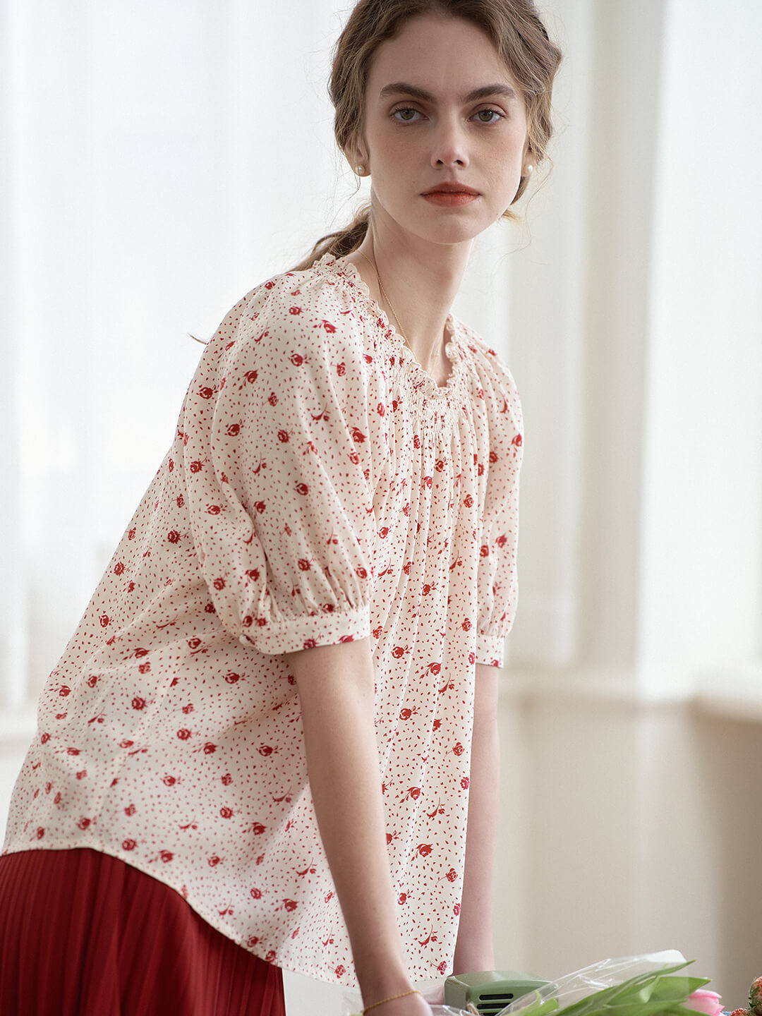 Maisie Eco-friendly Material Printed Short-sleeved Top
