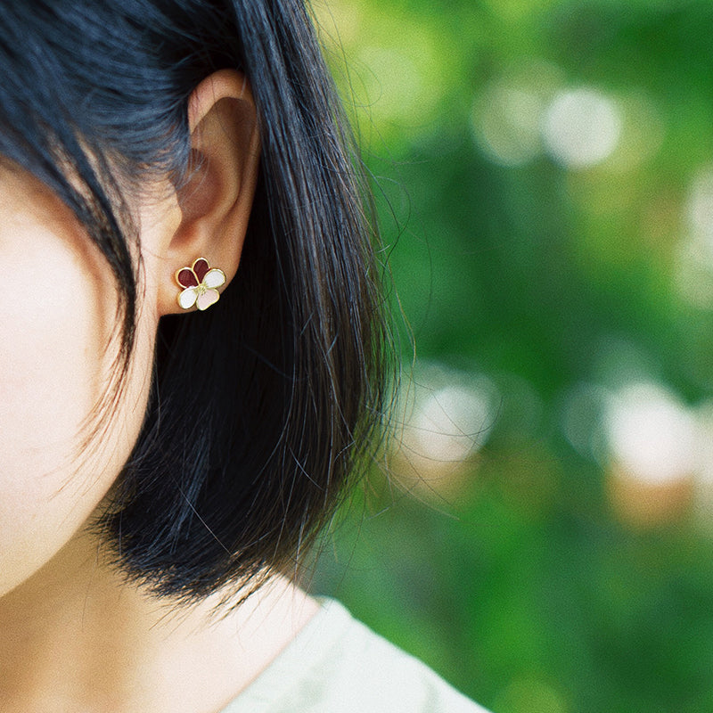 Chowxiaodou Pansy Earrings