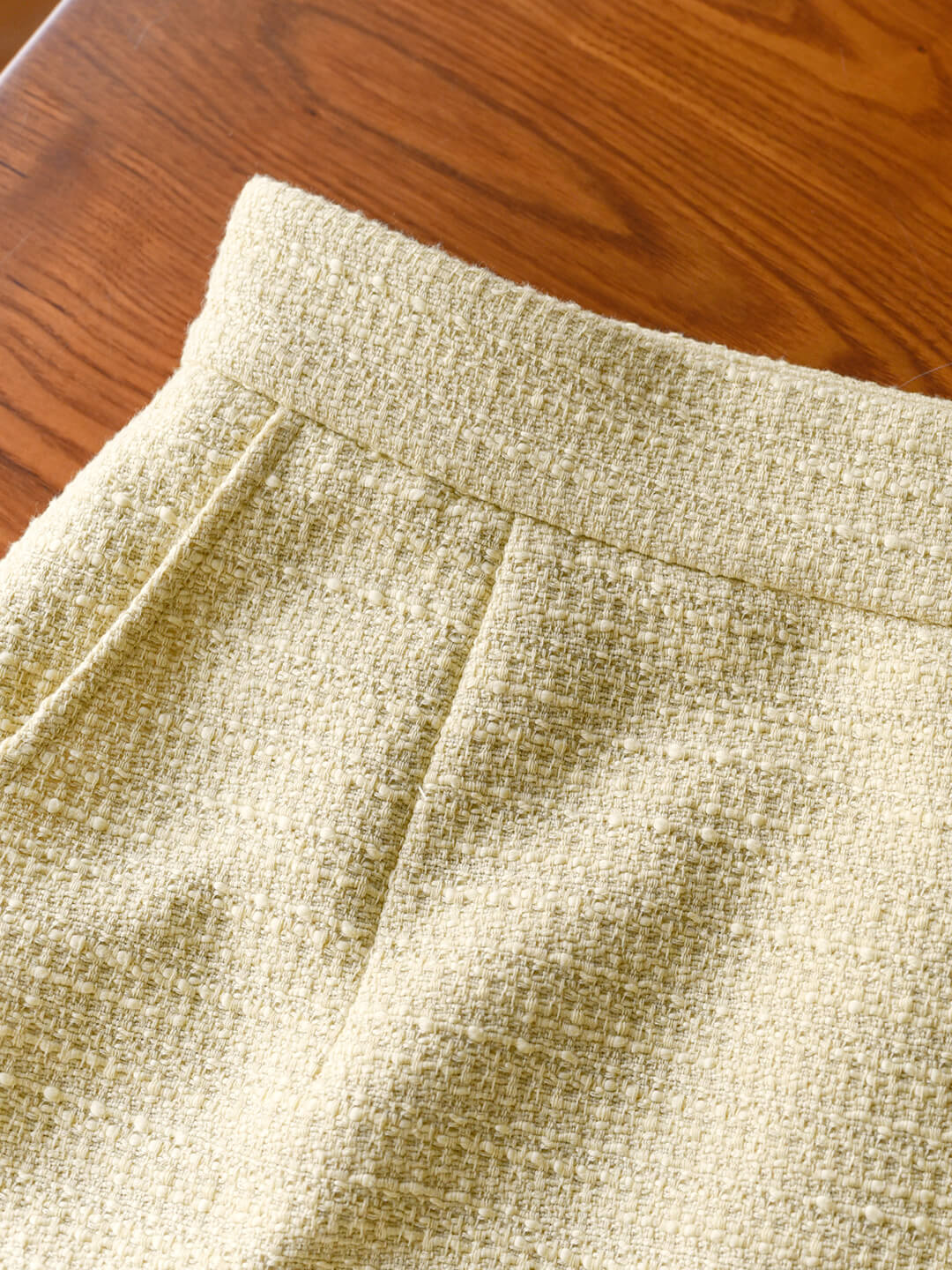 【Final Sale】Aitana Yellow Brushed Tweed Skirt