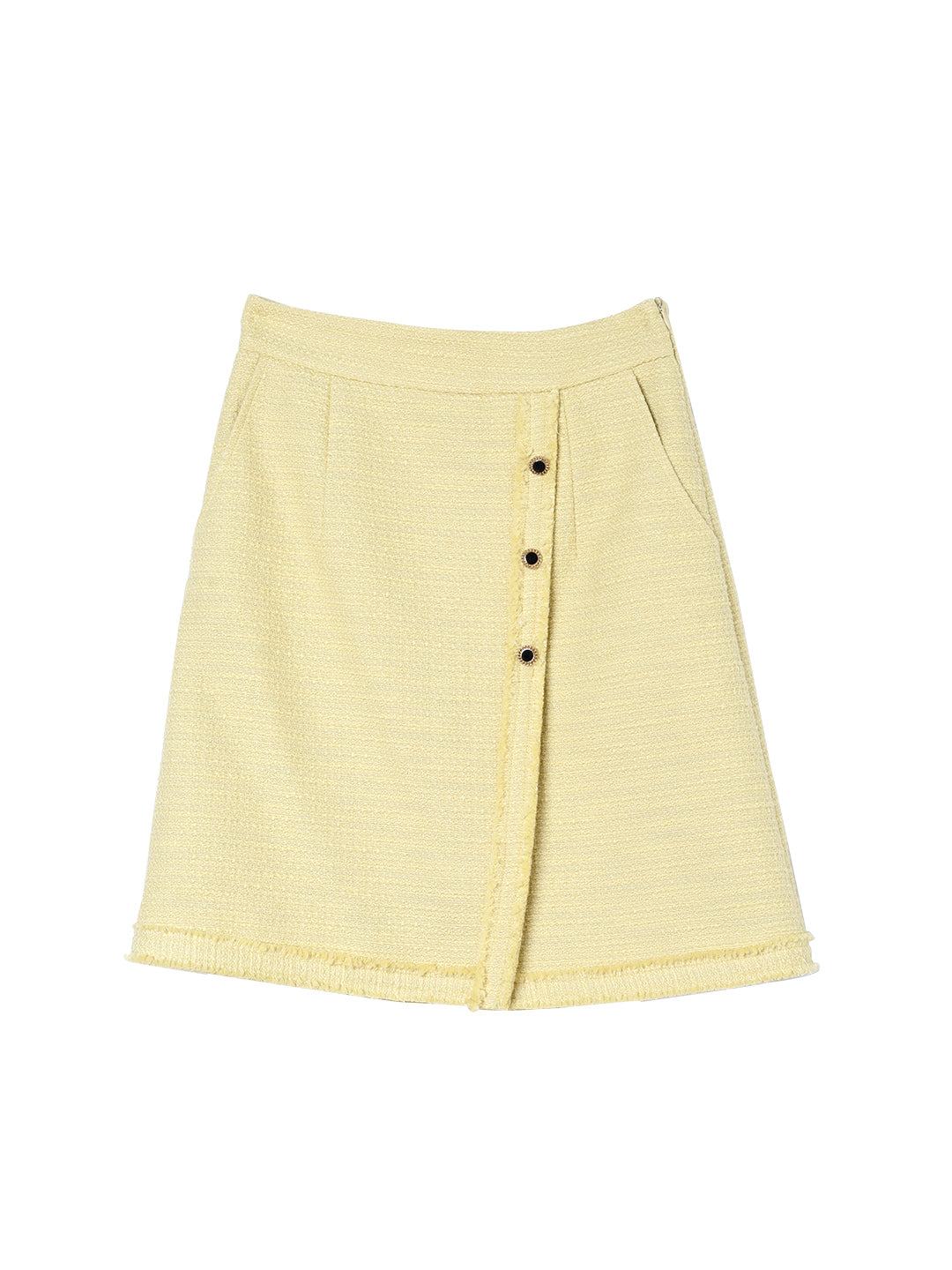 【Final Sale】Aitana Yellow Brushed Tweed Skirt