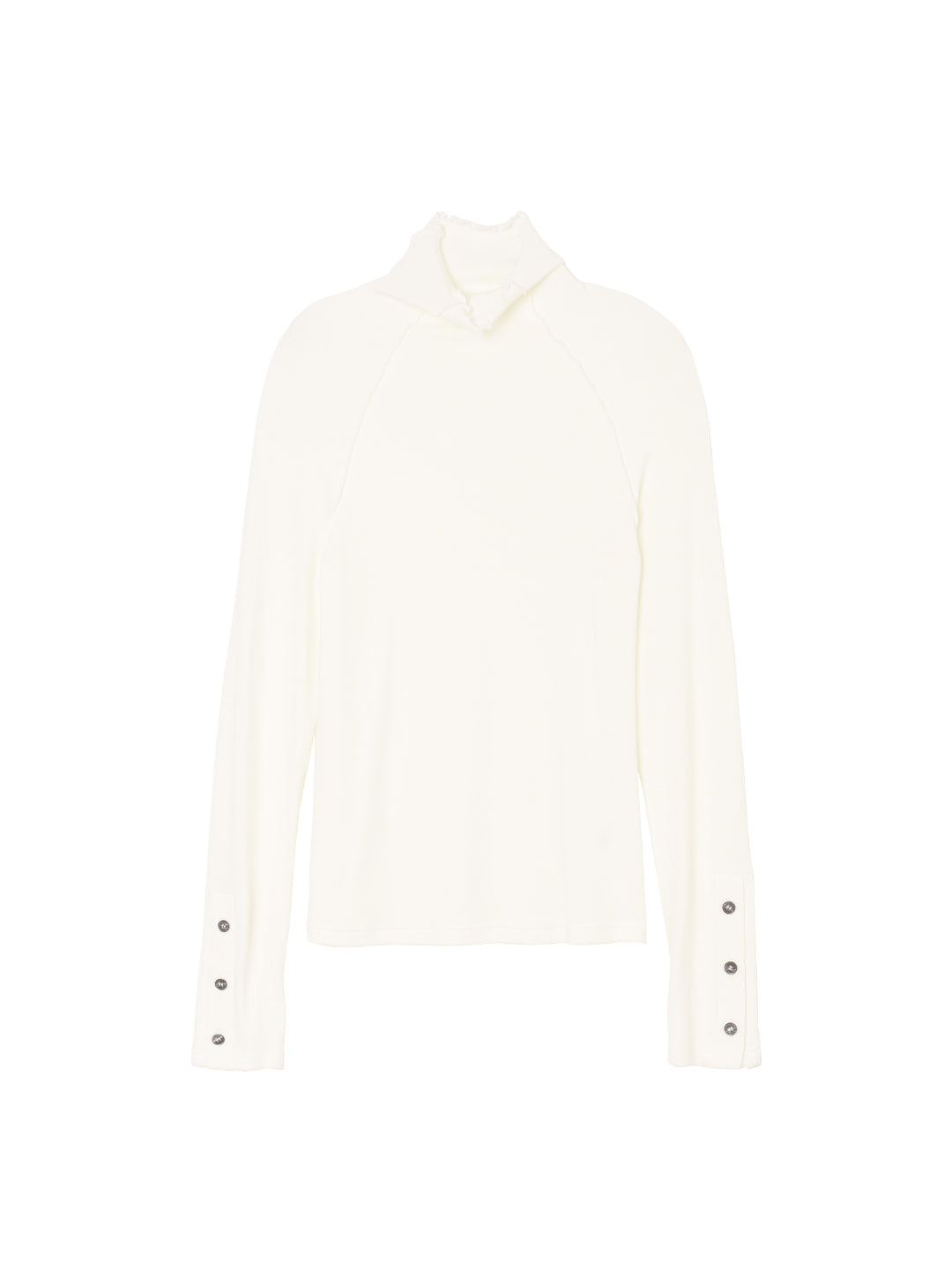 Arlette Turtleneck White Knit Top