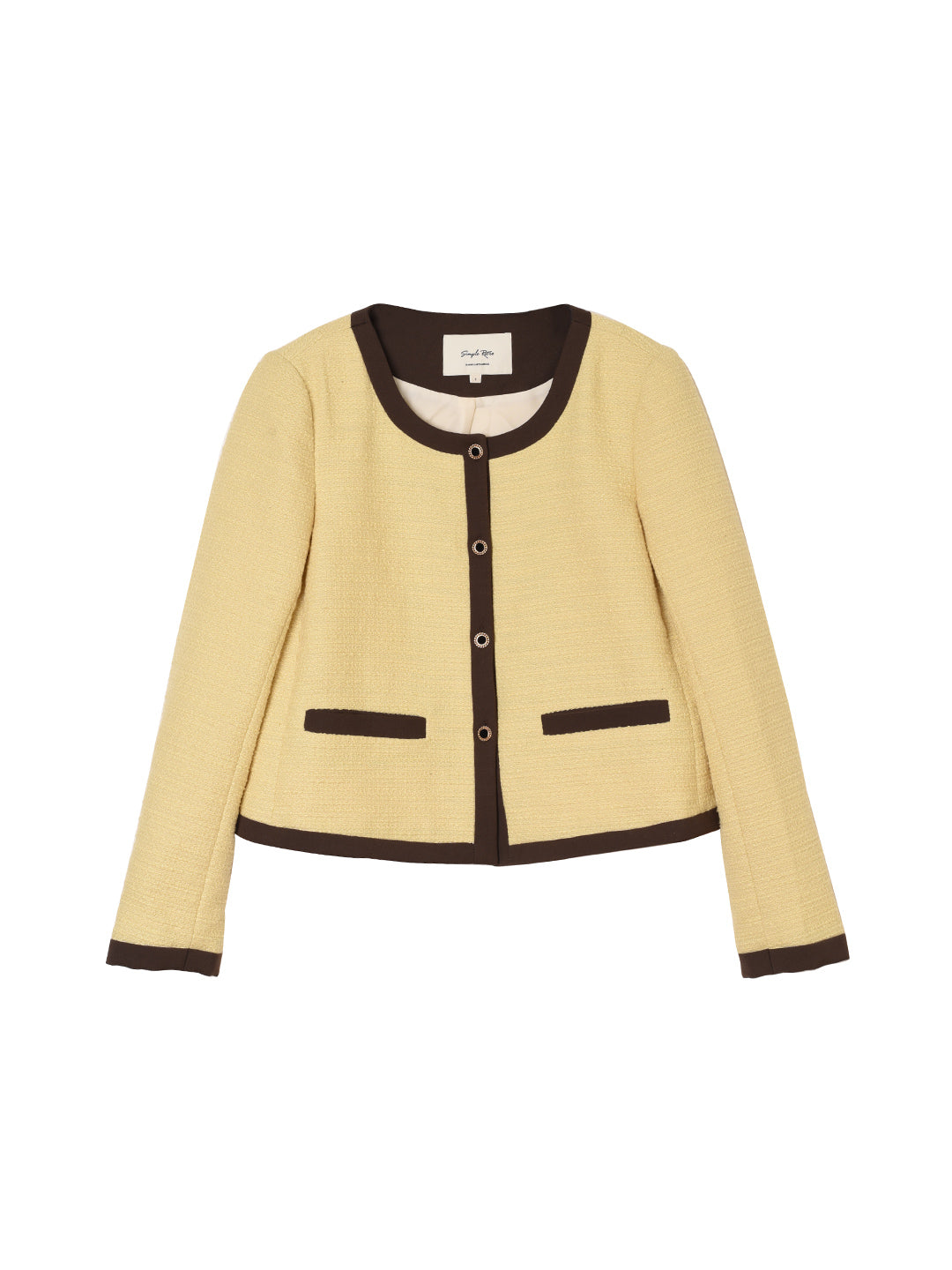 Catherine Yellow Tweed Jacket/SIMPLERETRO